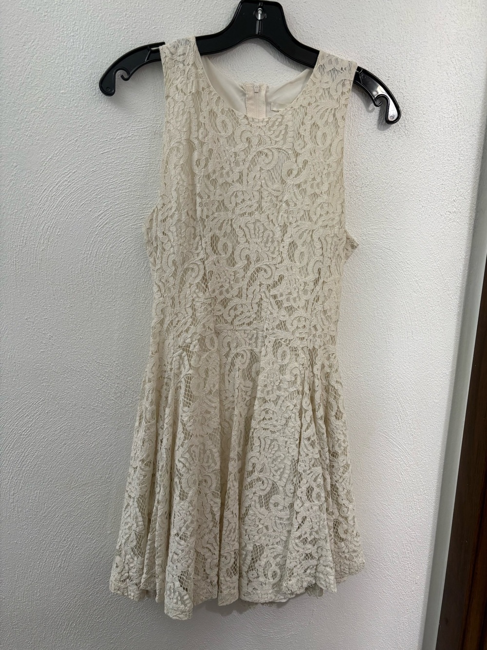 H&M Cream Lace Fit & Flare Dress